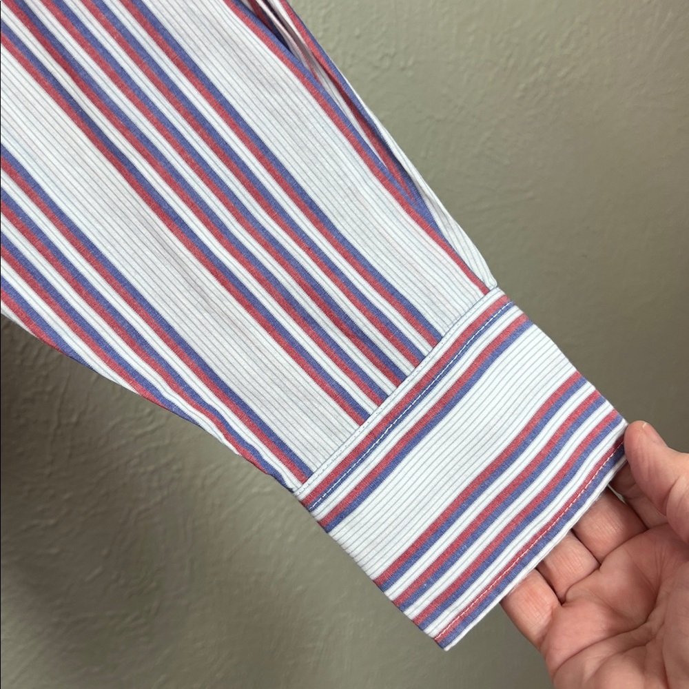 Equipment Multi Stripe Long Sleeve Button Front Tunic Blouse Small - Picture 3 of 7